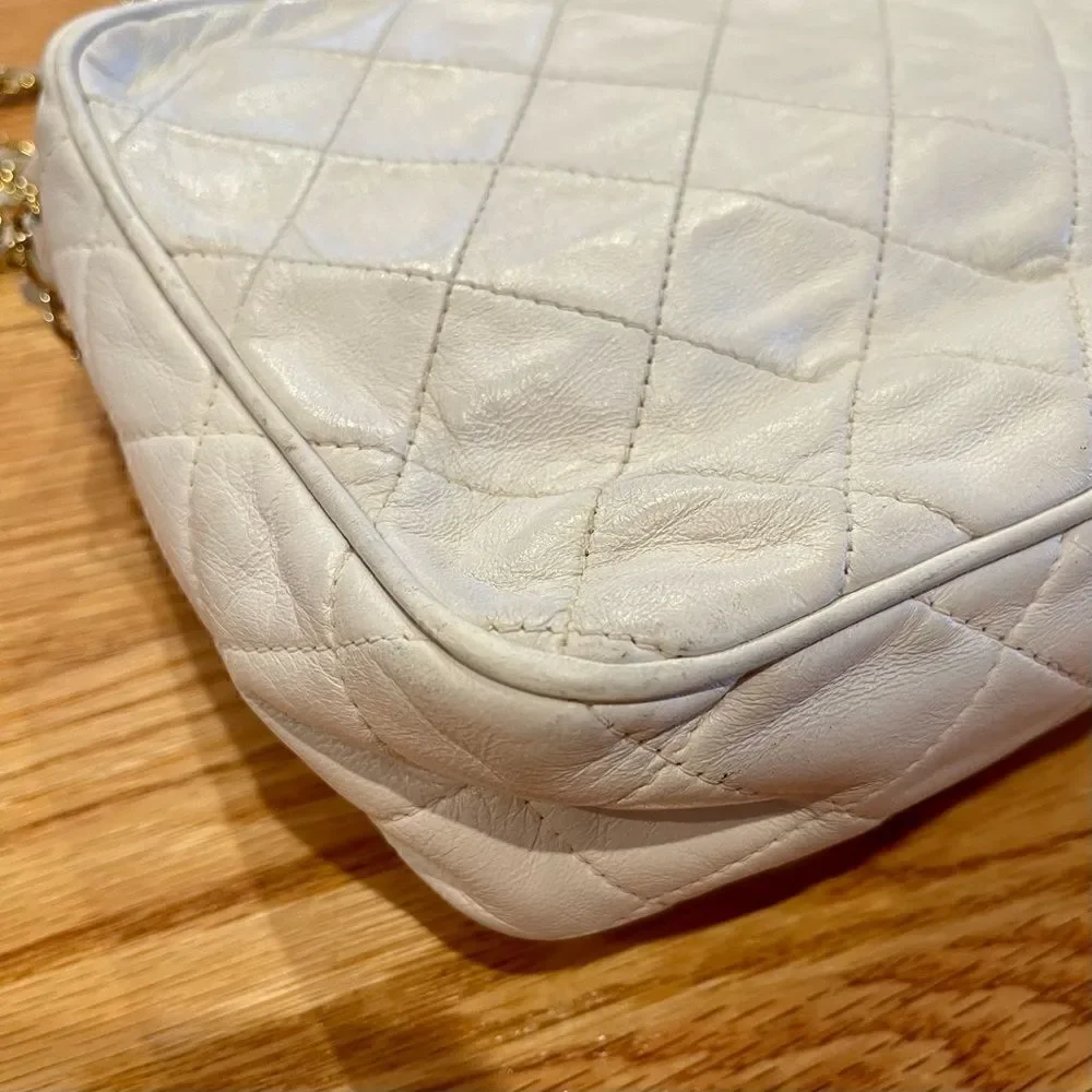 Chanel White Ivory Camera Bag Crossbody - Picture 6 of 13